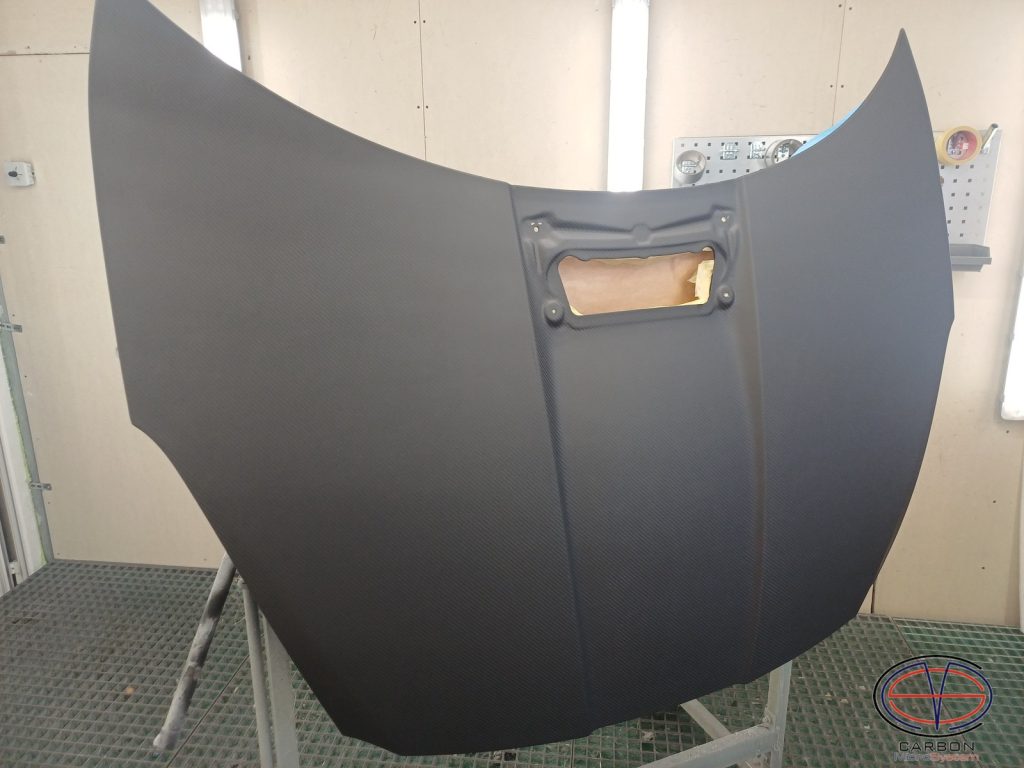 matte carbon fiber hood Celica